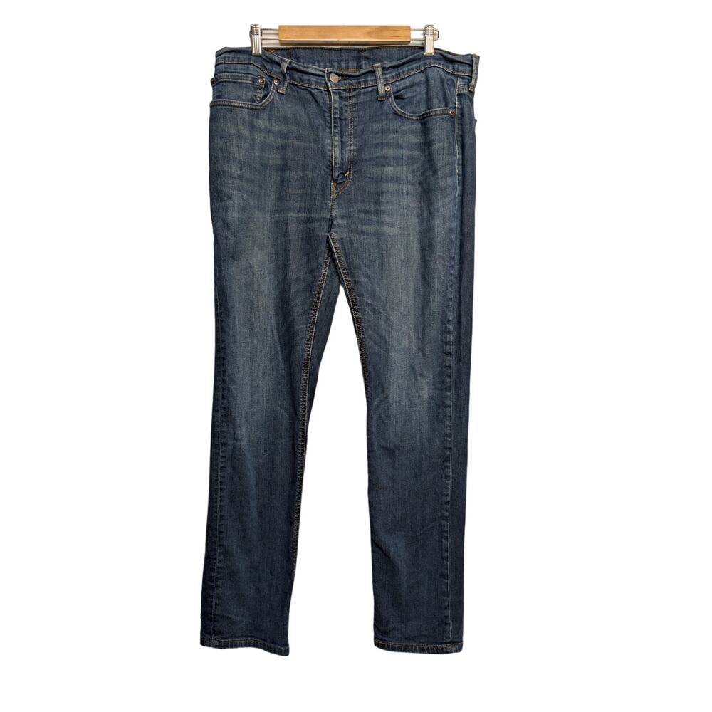 Levi's 541 Men's Size 36x34 Tapered Fit Jeans Blue Dark Wash Denim Distressed